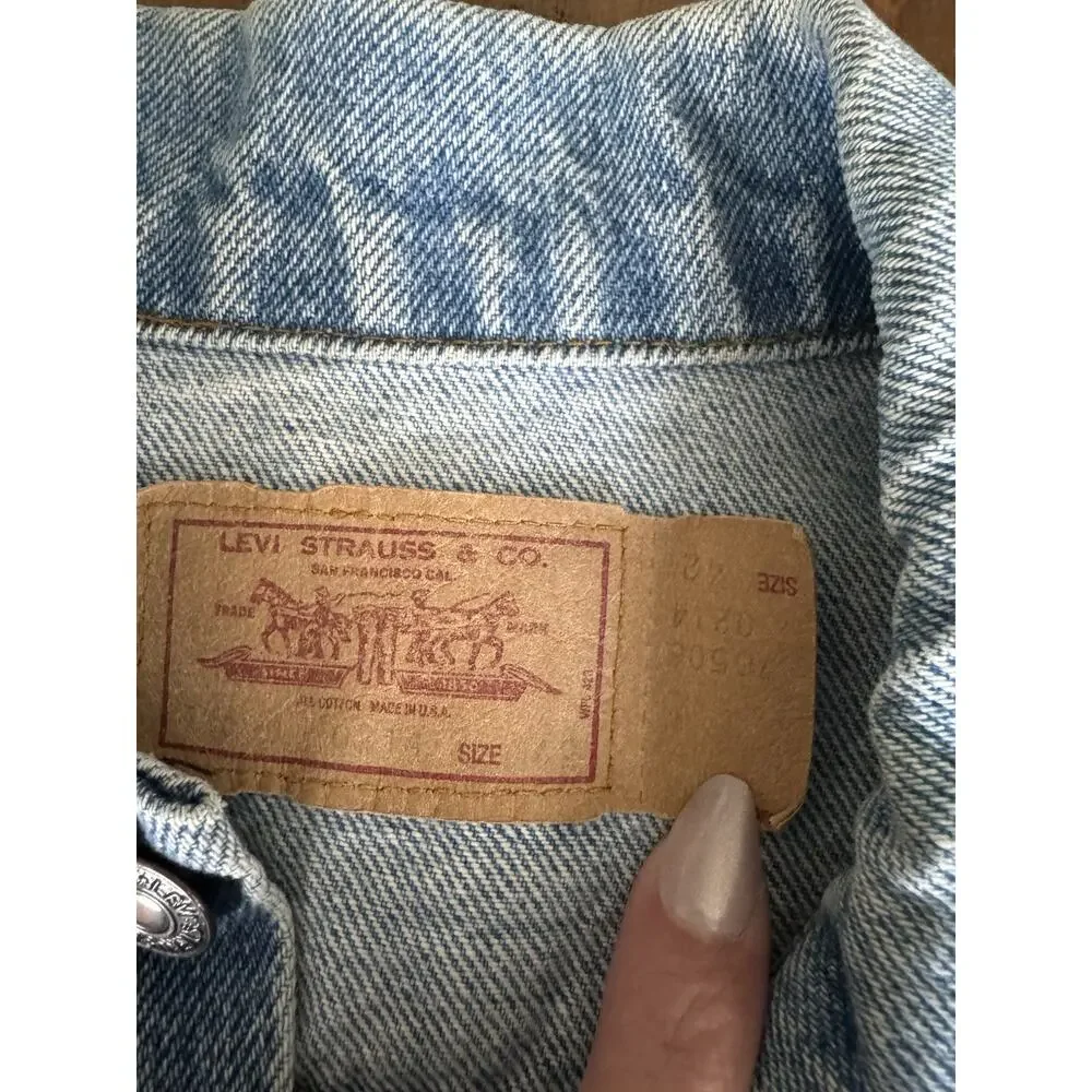 Vintage 80s Levis 70506 Denim Jacket 40 Made in USA Workwear Denim